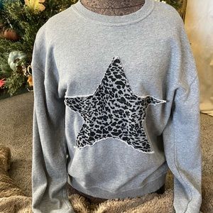 Mono b gray star sweatshirt